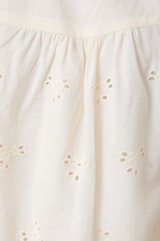 Sleeveless Front Ties Scallop Eyelet Top