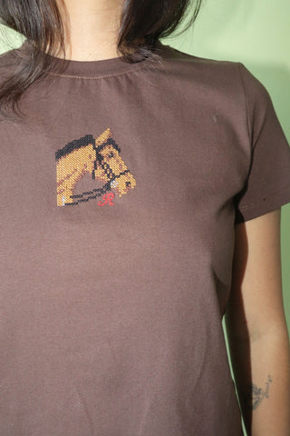 Horse Embroidered Baby Tee