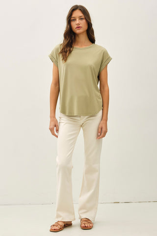 Bamboo/Modal Dolman Cap Sleeve Top
