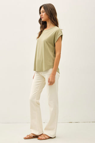 Bamboo/Modal Dolman Cap Sleeve Top