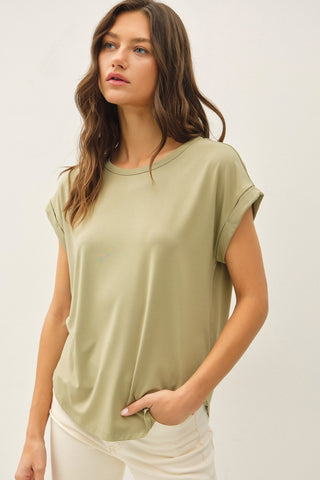 Bamboo/Modal Dolman Cap Sleeve Top
