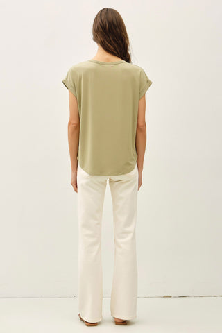 Bamboo/Modal Dolman Cap Sleeve Top