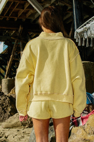 'Life is Good' Reversible Crop Sweatshirt