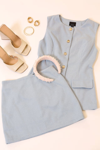Colette Tailored Mini Skirt & Vest Set