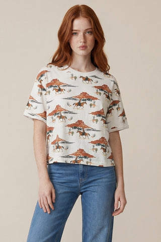 Cowboy Western Printed T-shirt