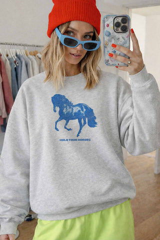 Hold Your Horses Graphic Sweatshirt