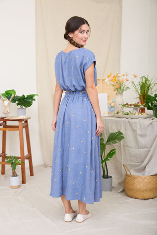Cropped Balloon Top and Skirt Set