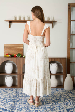 Front Tie Ruffle Detail Corset Dress