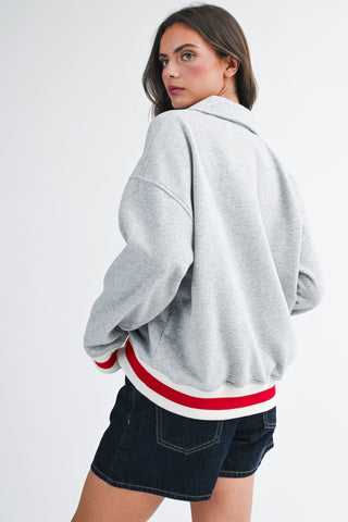 USA Graphic Half Zip Sweatshirt