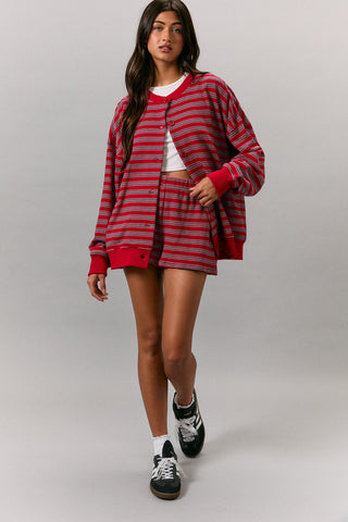 Button Down Jacket and Shorts Set
