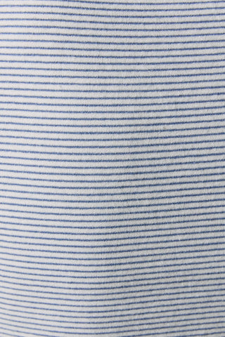 Scoop Neck SS Stripe Top W/Buttons