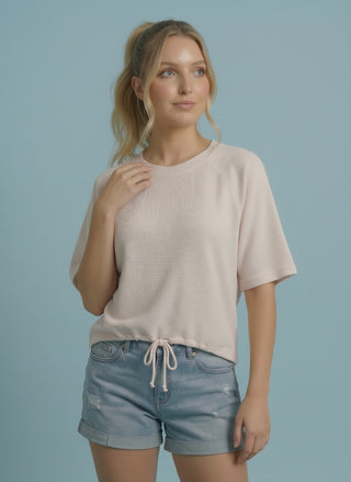 Round Neck 1/2 Sleeve Modal Top