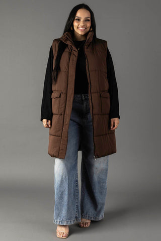 Sleek Zip Front Long Vest