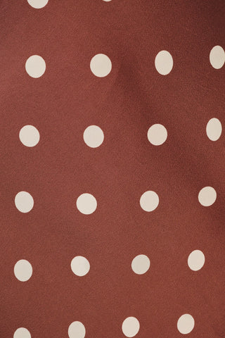 Bias Maxi Satin Polka Dot Dress