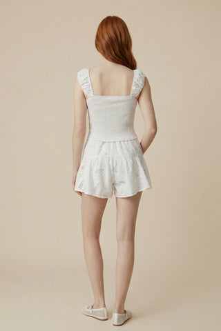 Sleeveless Top, Tie Front Shorts Set