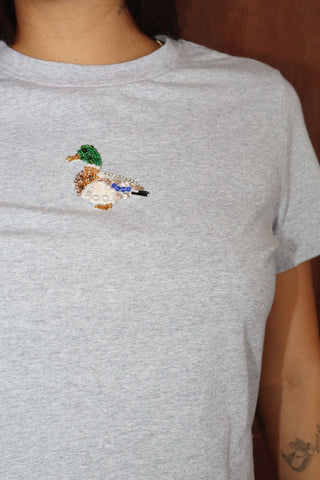 Duck Embroidery Baby Tee