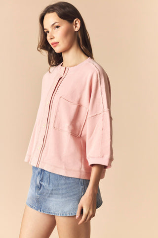 Min Wash Cut Edge Stitch SS Terry Jacket