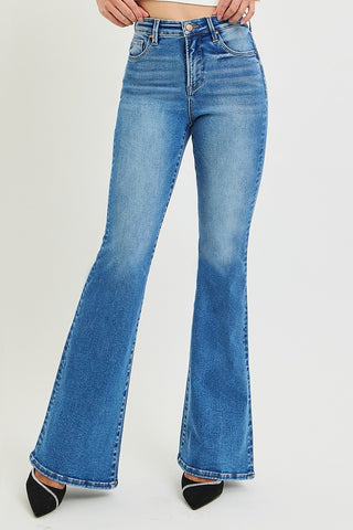 TC HR  Flare Contrast Stitch Jeans