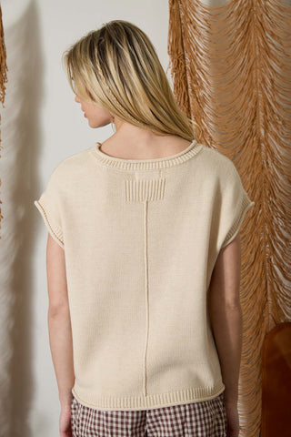 Western Embroidery SS Knit Sweater
