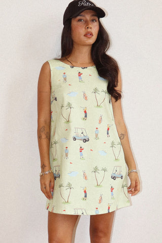 Golf Print Mini Dress