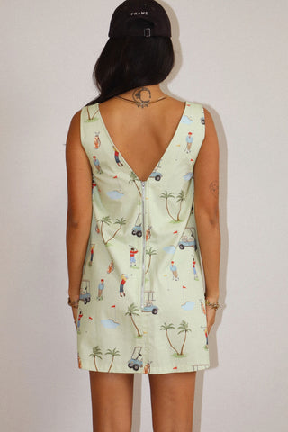 Golf Print Mini Dress