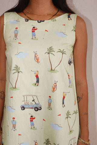 Golf Print Mini Dress