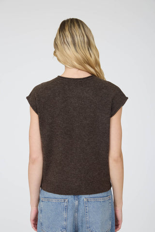 Raw Edge Sleeveless Cardigan