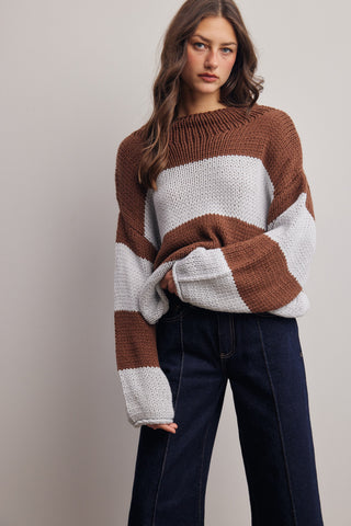 Chunky Stripe Knit Sweater