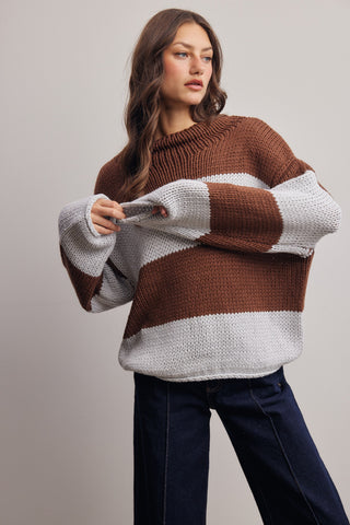 Chunky Stripe Knit Sweater