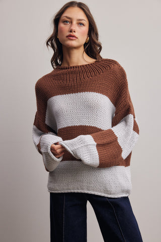 Chunky Stripe Knit Sweater
