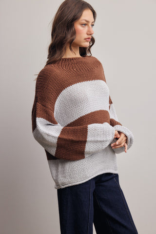 Chunky Stripe Knit Sweater