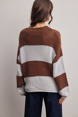 Chunky Stripe Knit Sweater