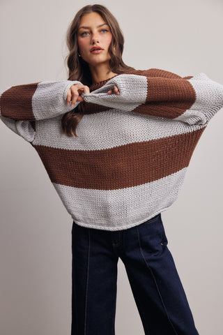 Chunky Stripe Knit Sweater