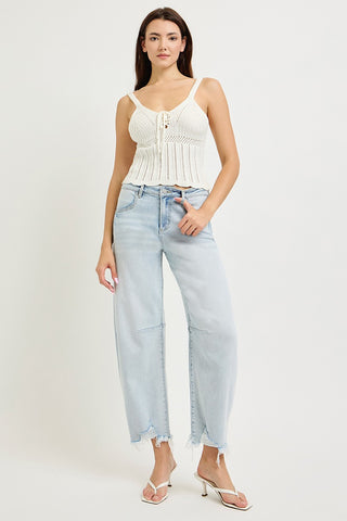 Risen High Rise Barrel Jeans