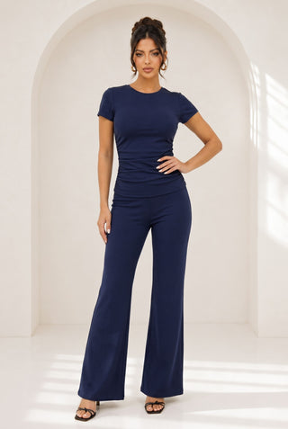SS Knit Top and Long Pants Set