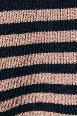 Navy Stripe Raglan Long Sleeve Knit Cardigan