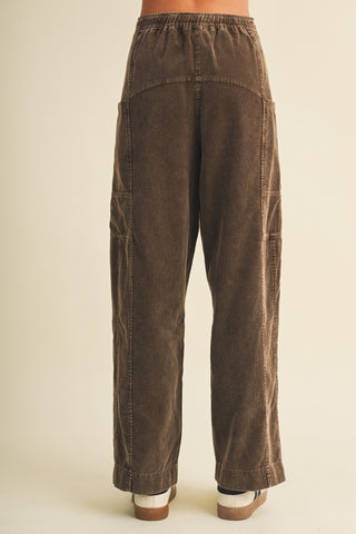 Wide-leg Garment-dyed Utility Trousers