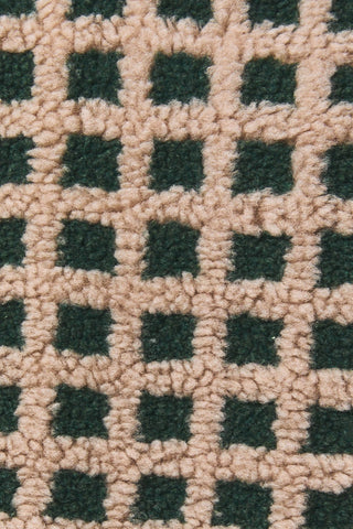 Gingham Sherpa Fleece Zip Up Collared Vest
