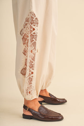 Lace Detail Balloon Pants