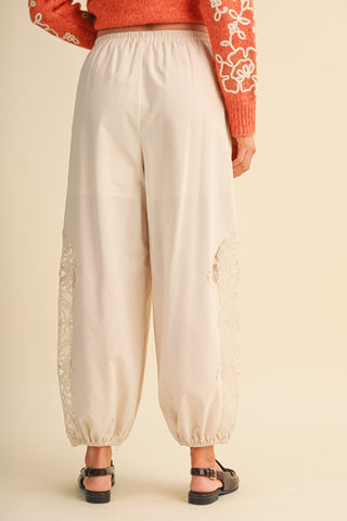 Lace Detail Balloon Pants
