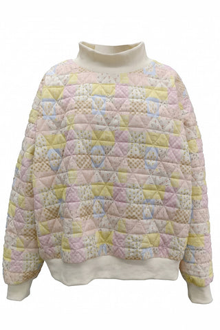 Quilted Pastel Patchwork Pullover