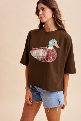 Mallard Duck Patchwork Knit Top