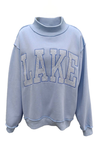 'Lake' Gingham Applique Sweatshirt