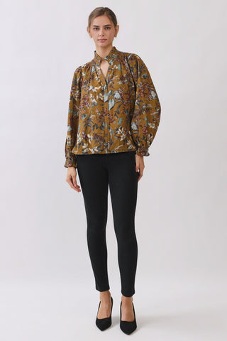 Floral Vine Print Blouse