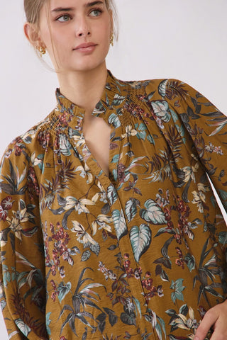 Floral Vine Print Blouse