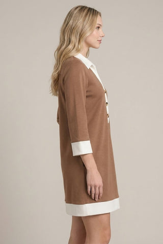 Buttery Soft Collared Shift Dress