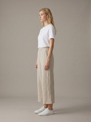 Textured Knit Dolman Sleeve Cropped Wide-Leg Set