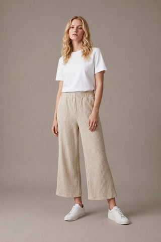 Textured Knit Dolman Sleeve Cropped Wide-Leg Set