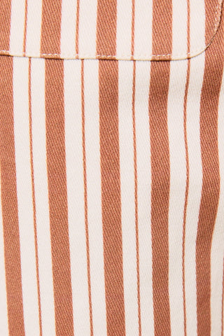 Front Pocket Detail Stripe Print Pants