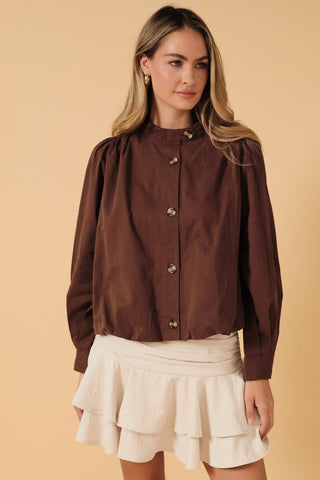 Bubble Hem Lt Weight Cotton Jacket